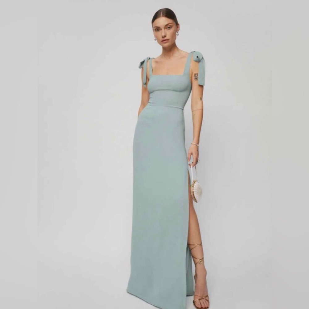 NWT Reformation Westerly Dress Celadon 2
